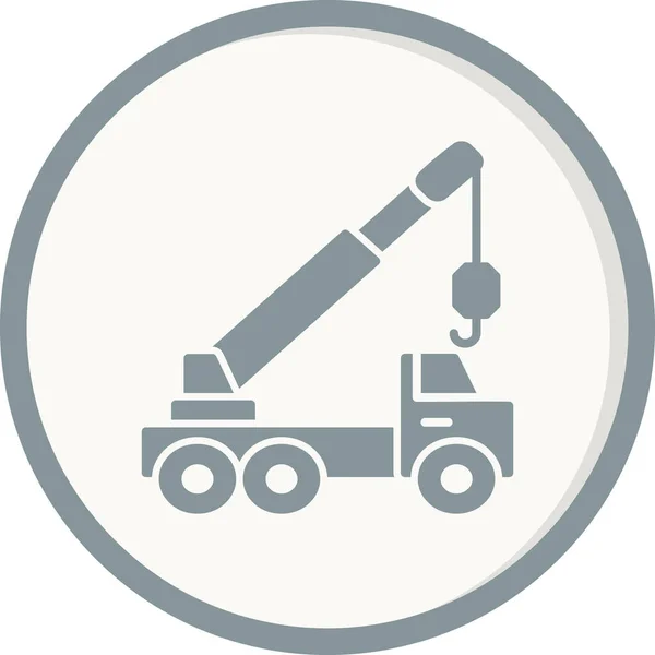 Vector Illustration Crane Truck Icon — 스톡 벡터