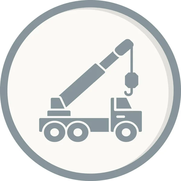 Illustration Vectorielle Camion Grue Icône — Image vectorielle