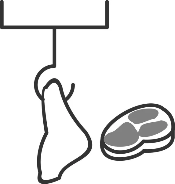 Meat Web Icon Simple Illustration — Stock vektor