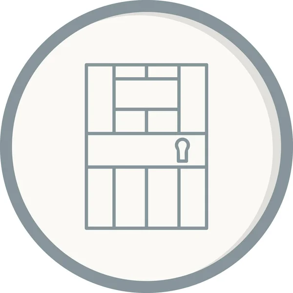 Jail Door Icon Vector Illustration —  Vetores de Stock
