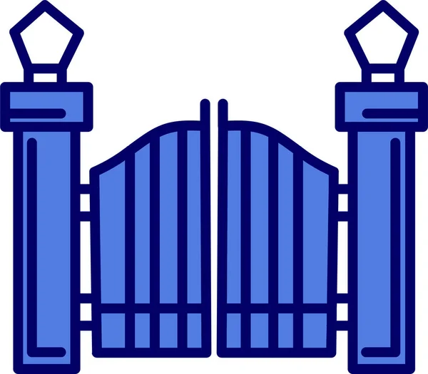 Gate Ikonen Vektor Illustration — Stock vektor