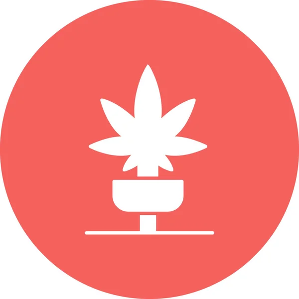 Marijuana Icon Vector Illustration — Stok Vektör