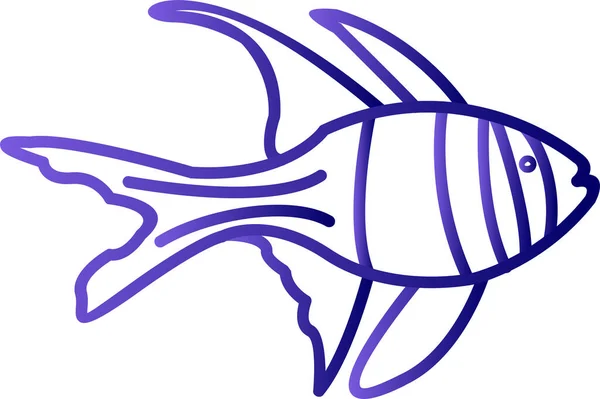 Banggai Cardinal Fish Icon Vector Illustration — Stockový vektor