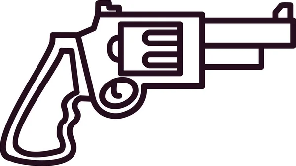 Pistola Icono Web Ilustración Simple — Vector de stock