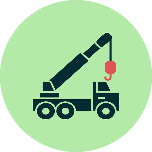 Vector Illustration Crane Truck Icon — Stockvektor