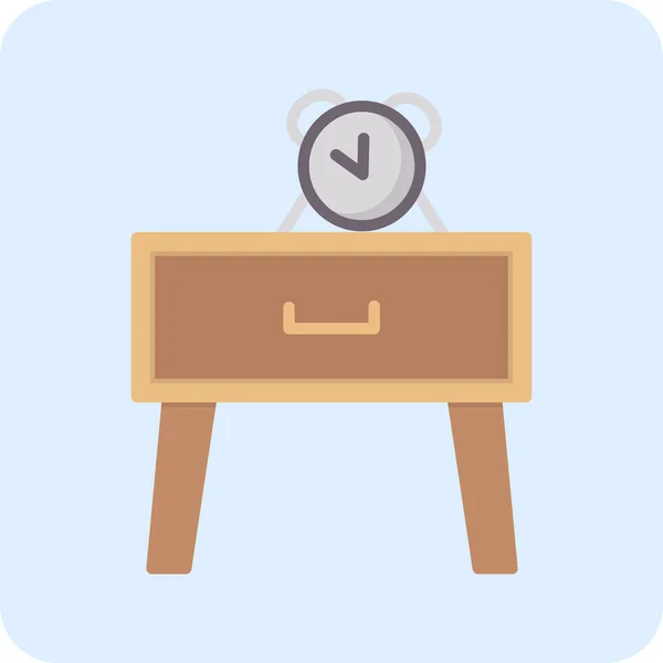 Nightstand Web Icon Simple Illustration — Stock Vector