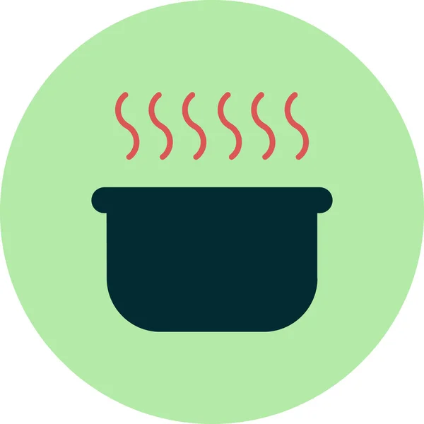 Food Pot Cooking Meal Hot Camp Kitchen Cook Vector Illustration — Stock vektor