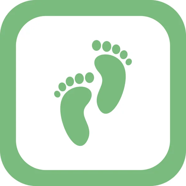 Footprints Icon Vector Illustration — Stock Vector