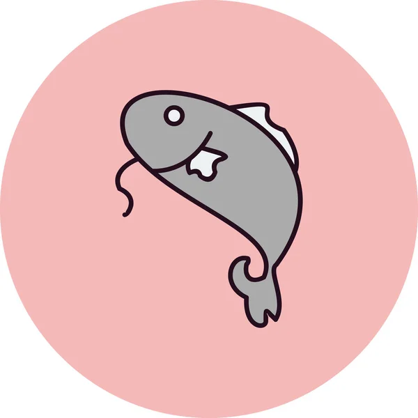 Cat Fish Icon Vector Illustration — Stock Vector