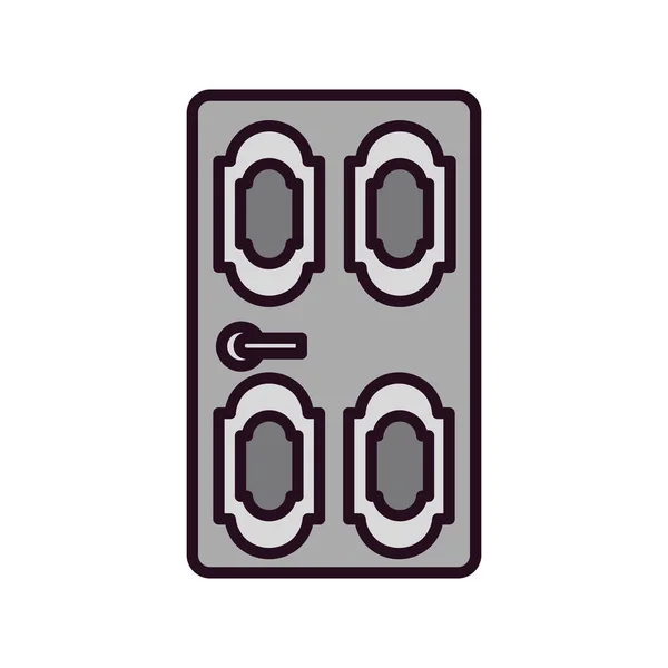 Door Icon Flat Design Illustration Web Mobile Devices — Stockový vektor