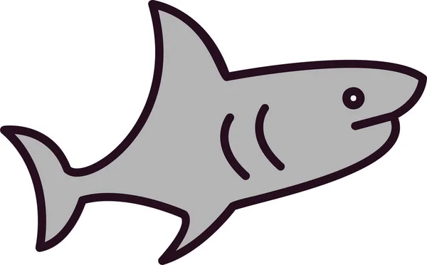 Shark Web Icon Simple Design — Stock Vector