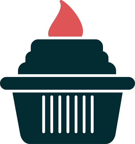 Vektor Illustration Des Cupcake Symbols — Stockvektor