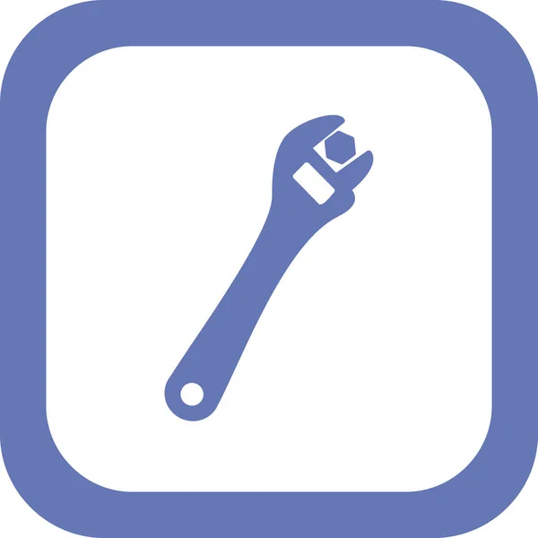 Wrench Web Icon Simple Design — Stock Vector