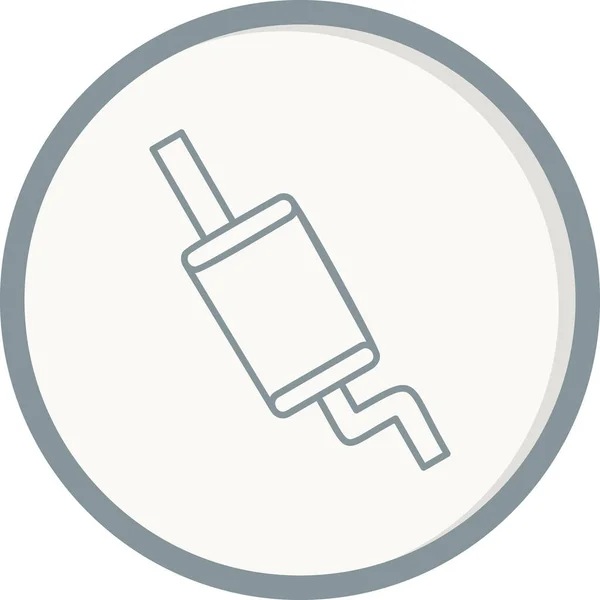Auspuff Web Symbol Einfache Illustration — Stockvektor