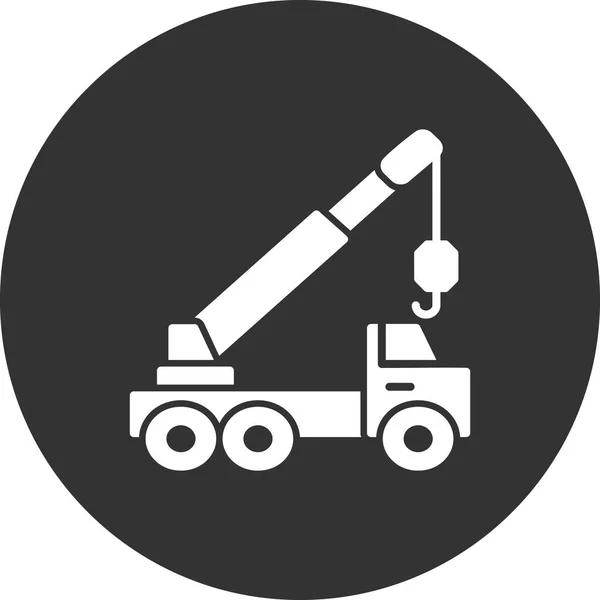 Vector Illustration Crane Truck Icon — Vettoriale Stock