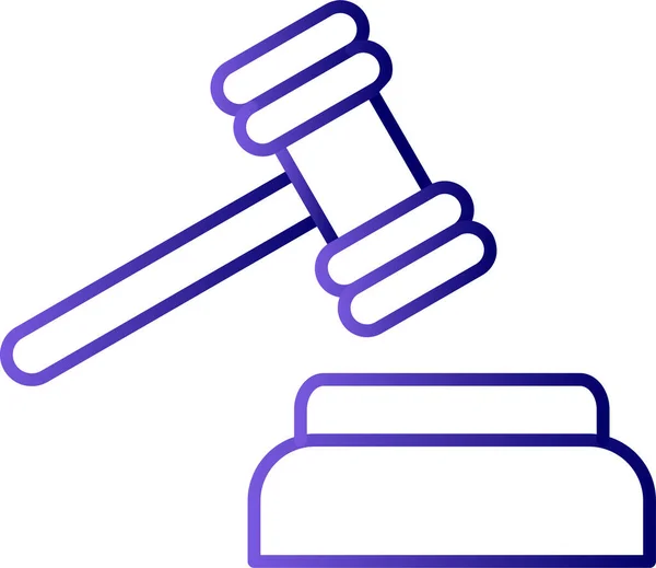 Gavel Icon Vector Illustration Law Concept — Vector de stock