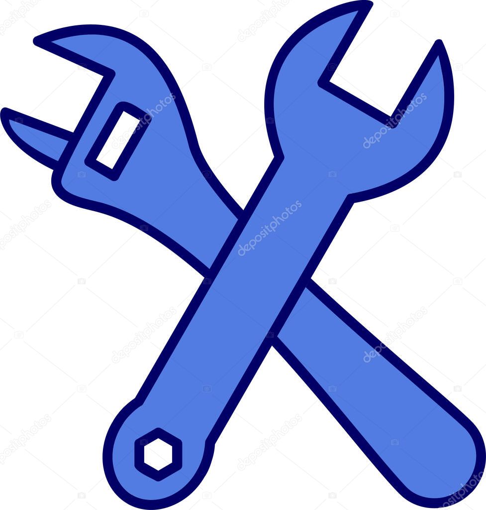Cross Wrenches. web icon simple design