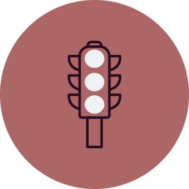 Trafik ışıkları düz kutsal kişilerin resmi, vektör, illüstrasyon