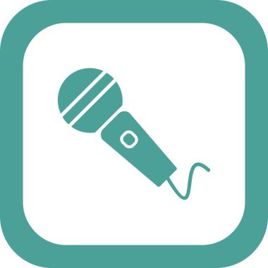 Karaoke simgesi, vektör illüstrasyonu