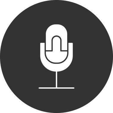 Mikrofon. Web simgesi vektör illüstrasyonu 