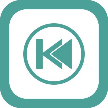 Önceki parça düğmesinin vektör illüstrasyonu