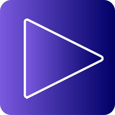 Oynayın. Web simgesi basit illüstrasyon 