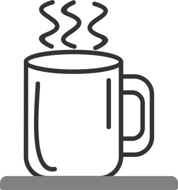 sıcak kahve fincanı, içecek, içecek, vektör illüstrasyonu