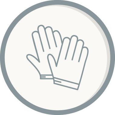 Eldiven simgesi vektör illüstrasyonu