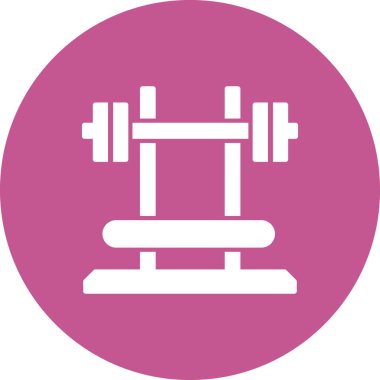 Spor salonu vektörü basit düz simge