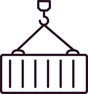 Kargo konteynırı. Basit illüstrasyon 