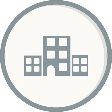 Bina. Web simgesi basit illüstrasyon