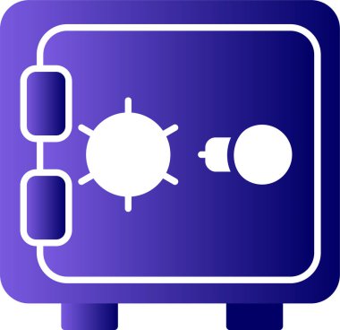 Güvenli kutu simgesinin vektör çizimi