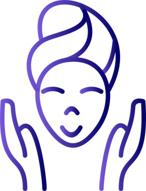 Yüz tedavi ikonu. düz biçim illüstrasyonu. 