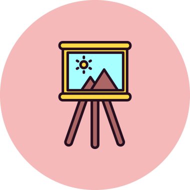 Tuval simgesi vektör illüstrasyonu