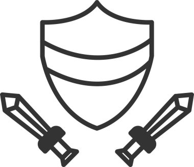 kalkan ağ simgesi basit illüstrasyon