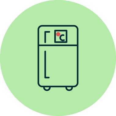 buzdolabı çizgisi vektör simgesi 