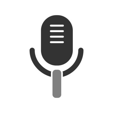 Mikrofon. Web simgesi vektör illüstrasyonu 