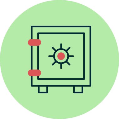 Güvenli kutu simgesinin vektör çizimi