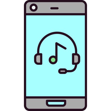 Akıllı telefon. Web simgesi basit illüstrasyon