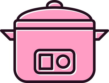 Modern pirinç pişirme ikonunun vektör illüstrasyonu 