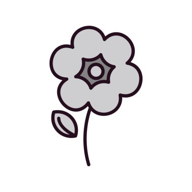 çiçek simgesi vektör illüstrasyonu