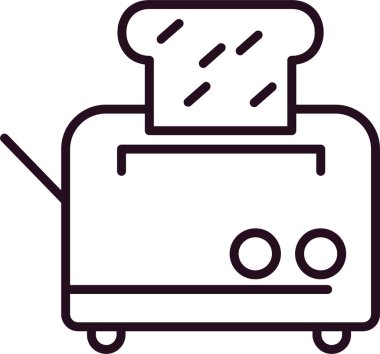 tost makinesi vektör illüstrasyonu