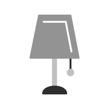 Işık lambası, basit düz çizgi simgesi, sembol. vektör çizimi izole edildi   