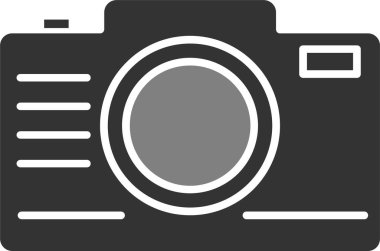 Fotoğraf makinesi simgesinin vektör illüstrasyonu