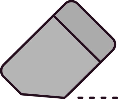 Silgi. Web simgesi basit tasarım 