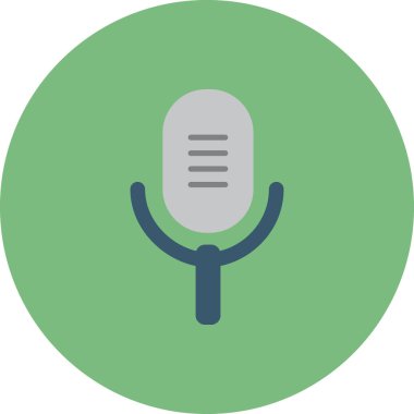 Mikrofon. Web simgesi vektör illüstrasyonu 