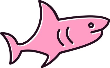 Köpekbalığı. Web simgesi basit tasarım 