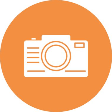 Fotoğraf makinesi simgesinin vektör illüstrasyonu