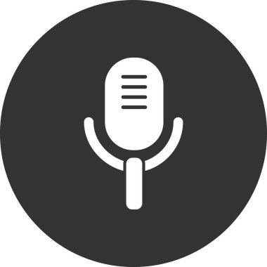 Mikrofon. Web simgesi vektör illüstrasyonu 