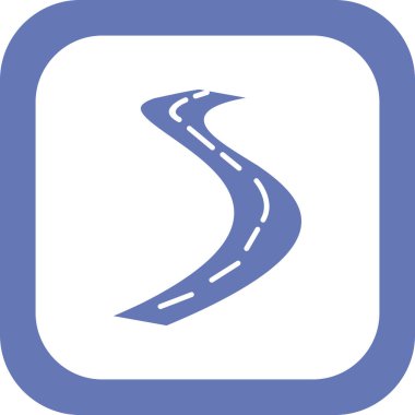 Yol simgesi, vektör illüstrasyonu